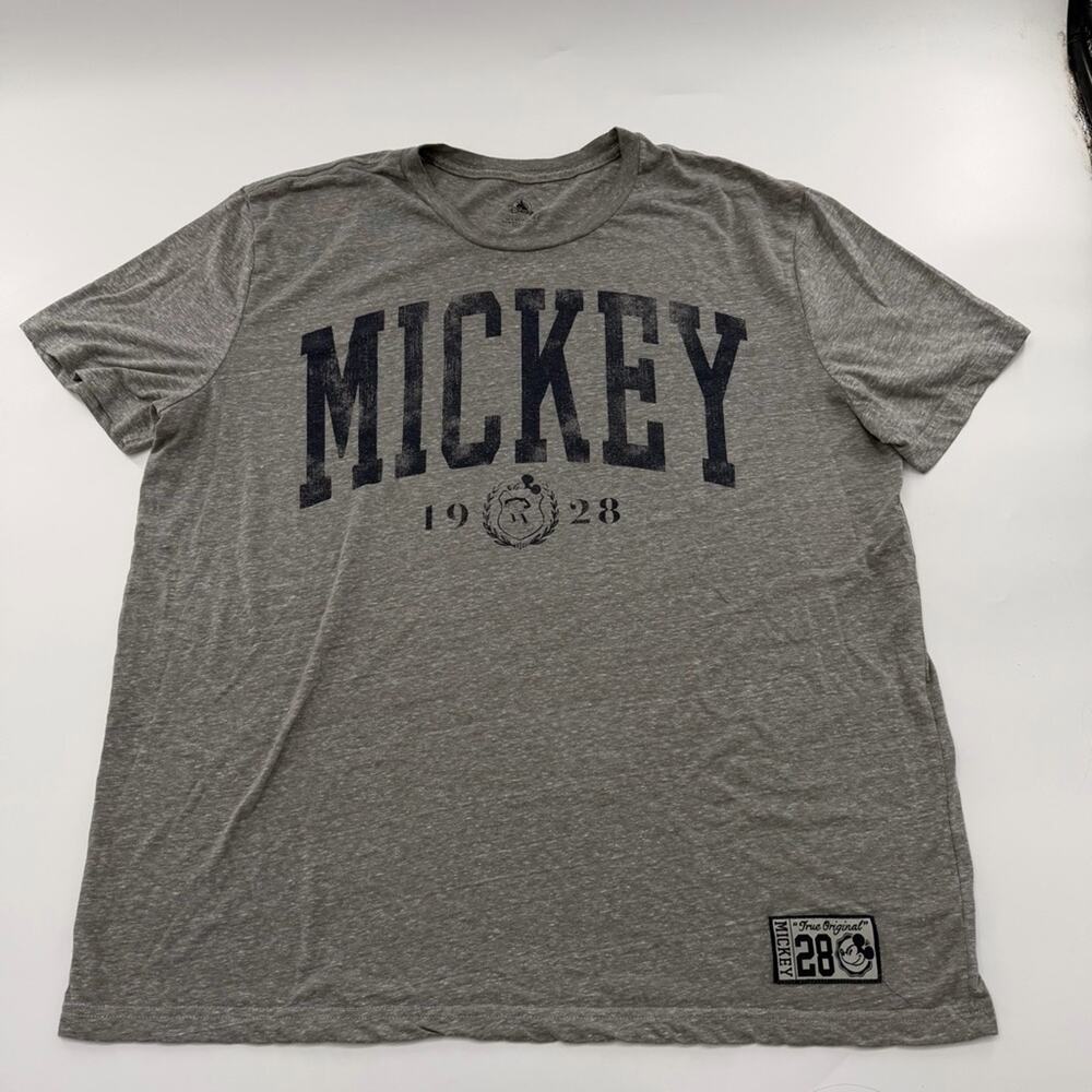 Disney Parks MICKEY 28 True Original Grey Short Sleeve Men’s Unisex T Shirt